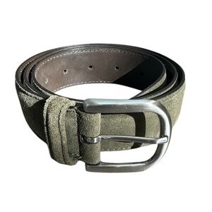 Men’s Anderson’s Genuine Leather Olive Green Suede belt